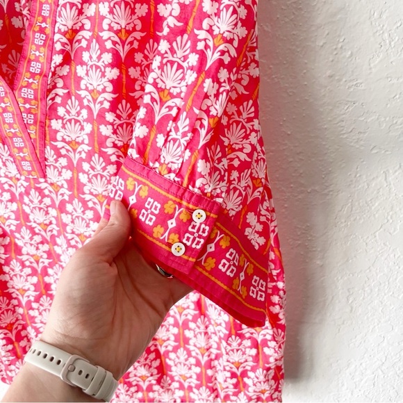 Talbots Top Women's XL Lightweight Cropped Resort Wear Damask Print - Picture 5 of 8